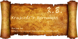 Krajczár Bernadett névjegykártya